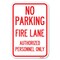 Signmission Parking Fire Lane Authorized Personnel Only Heavy-Gauge Alum. Sign, 12" x 18", A-1218-23340 A-1218-23340 - alternate 1